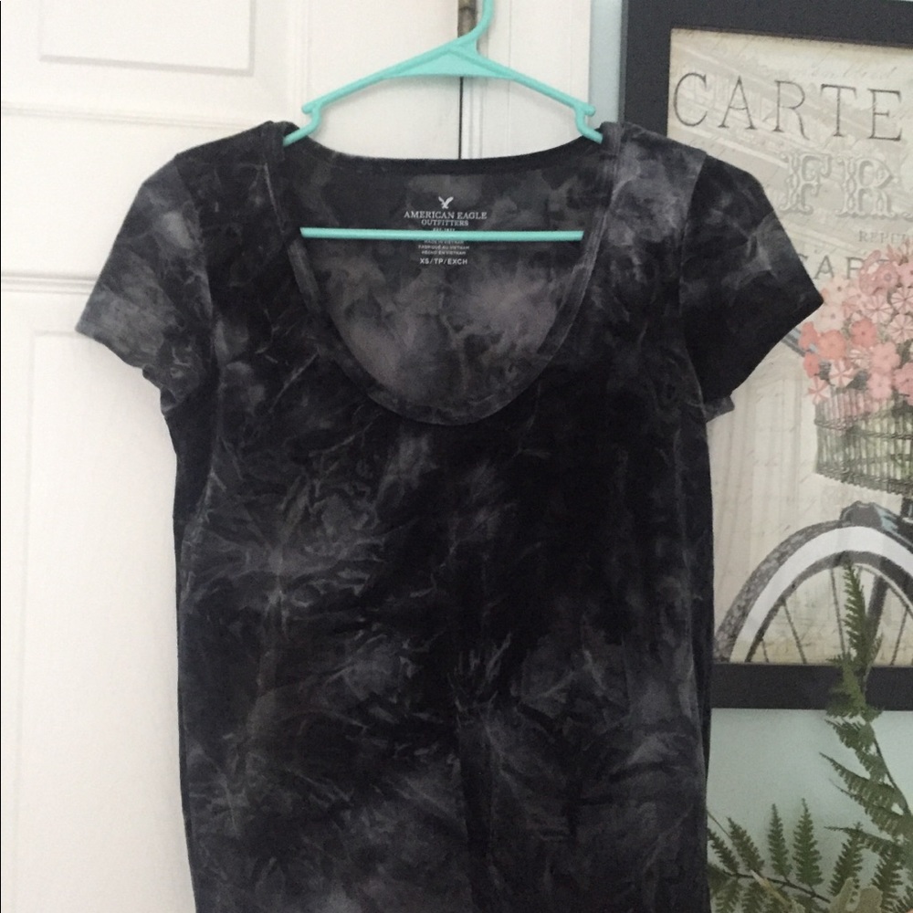 Velvet marble scoop tee shirt